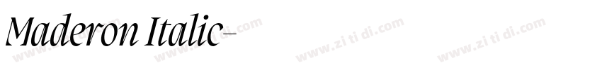 Maderon Italic字体转换 Maderon Italic字体转换